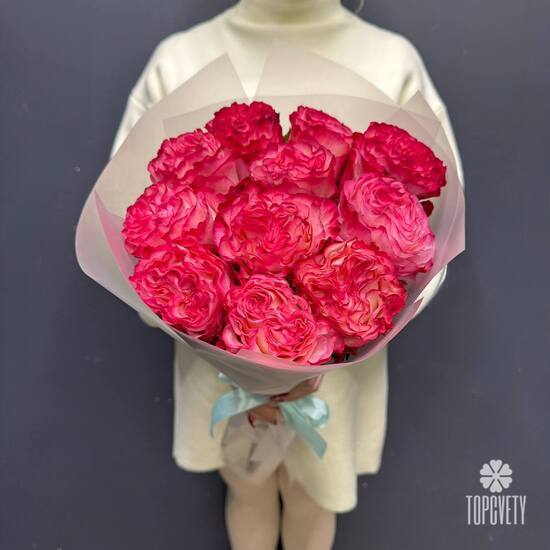 Букет из 11 пиновидных роз Эквадор 50см 