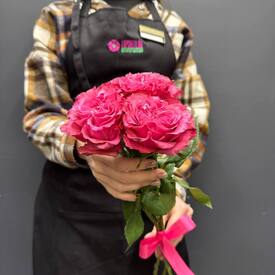 Букет из 3 розовых роз Эквадор 50см	