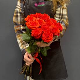 Букет из 13 красных роз Эквадор 50см	