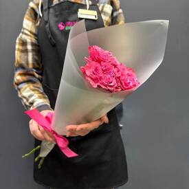 Букет из 3 розовых роз Эквадор 50см