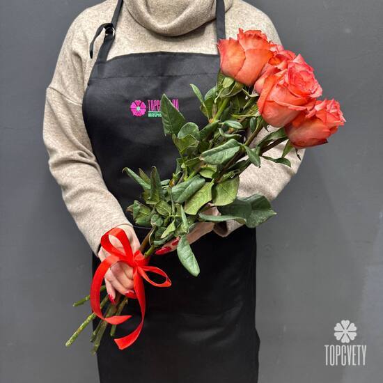 Букет из 5 роз Эквадор 50см