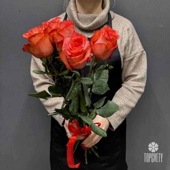 Букет из 5 роз Эквадор 50см