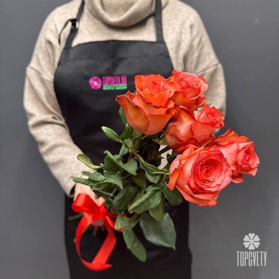 Букет из 5 роз Эквадор 50см