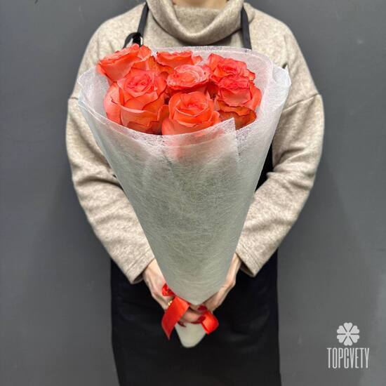 Букет из 7 роз Эквадор 50см