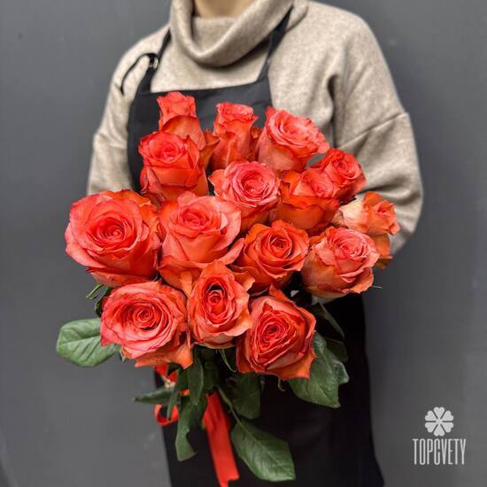 Букет из 15 роз Эквадор 50см