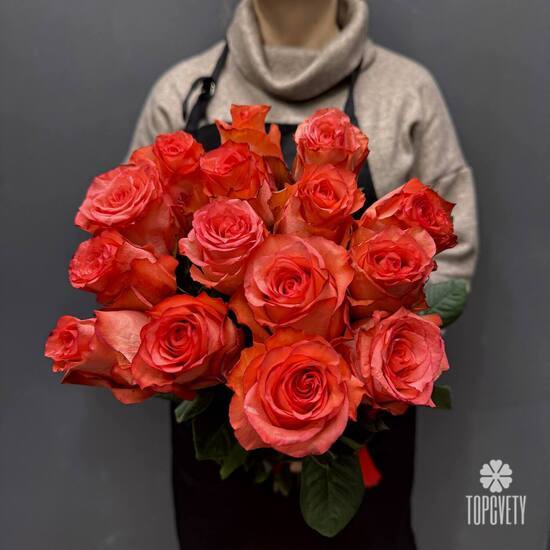 Букет из 15 роз Эквадор 50см