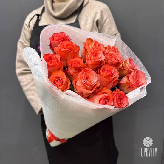 Букет из 15 роз Эквадор 50см