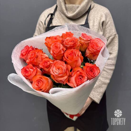 Букет из 15 роз Эквадор 50см