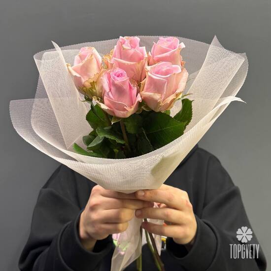 Букет из 5 роз Эквадор 50см