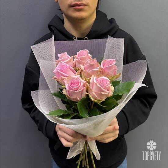 Букет из 7 роз Эквадор 50см