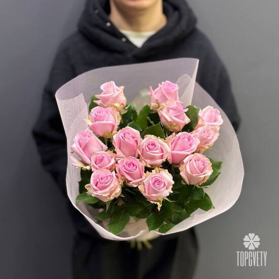 Букет из 15 роз Кения 50см 