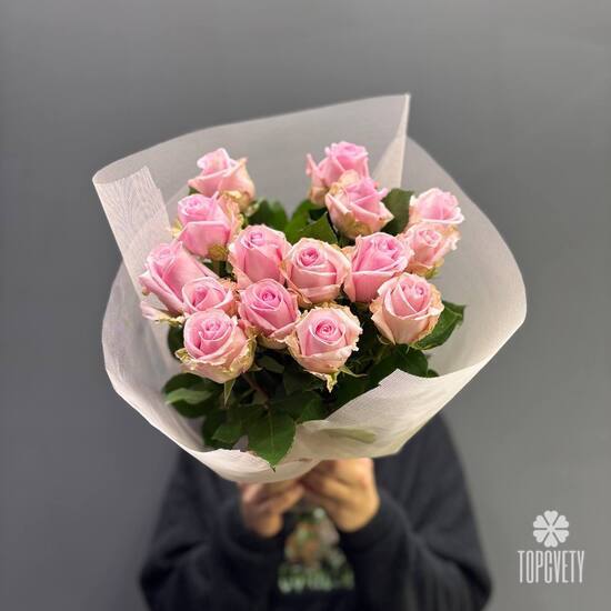 Букет из 15 роз Кения 50см 