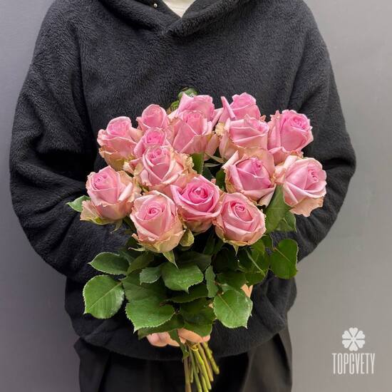 Букет из 15 роз Кения 50см