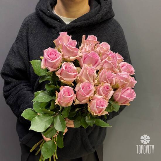 Букет из 21 роз Кения 50см