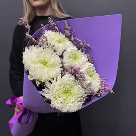 Букет из 5 хризантем Магнум