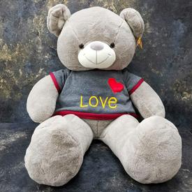 Игрушка Серый мишка в кофте 100см