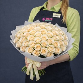Букет из 101 чайной розы Кения 40см