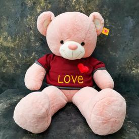 Игрушка Розовый мишка в кофте 100см