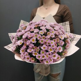 Букет из 21 кустовой хризантемы Сантинии