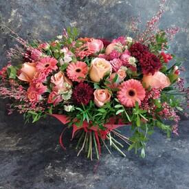 Букет из роз, хризантем и гербер 