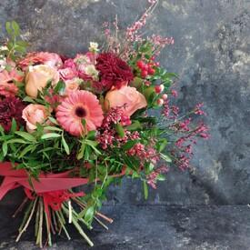 Букет из роз, хризантем и гербер 