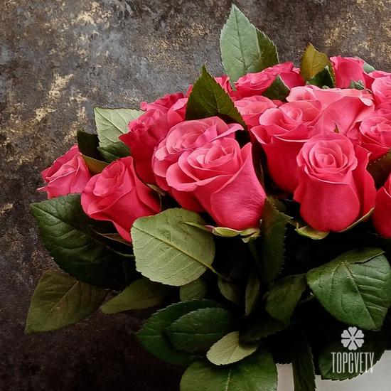 Букет из 51 розовой розы в коробке