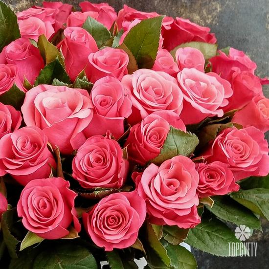 Букет из 51 розовой розы в коробке