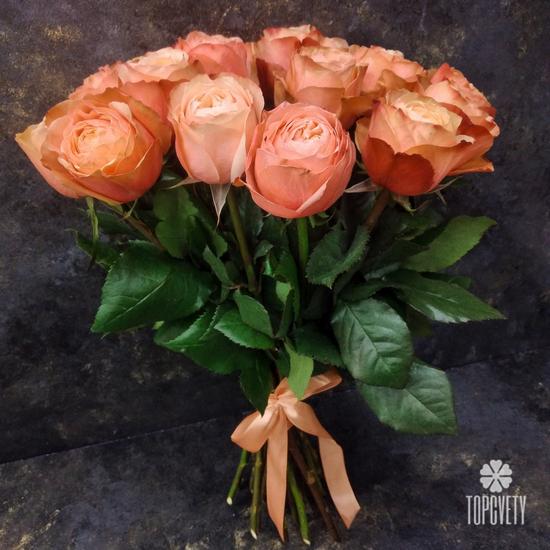 Букет из 17 пионовидных роз Кахала 60см