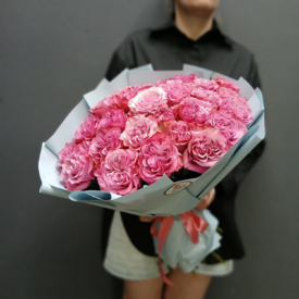 Букет из 25  розы Кантри Блюз Эквадор 50см
