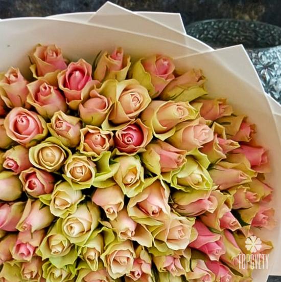 Букет из 101 розы микс 40см