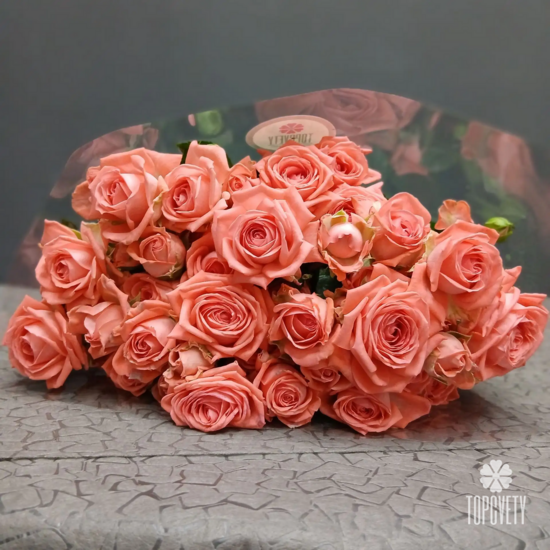 Пачка кустовых роз 50 см (10шт)	