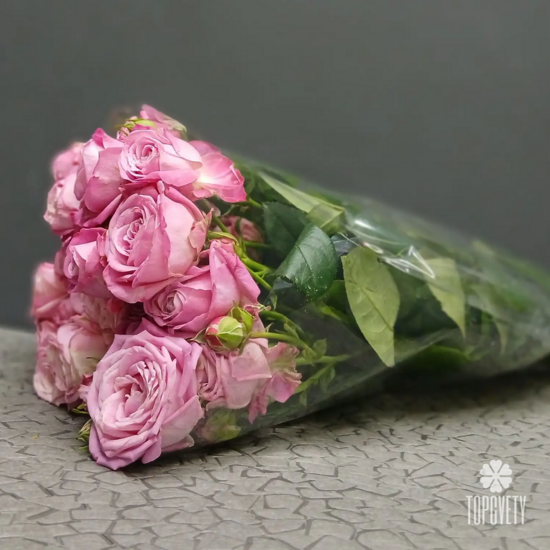 Пачка кустовых роз 50 см (10шт)	