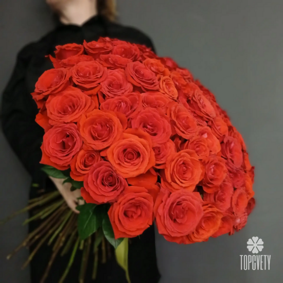Букет из 101 розы Нина 50см