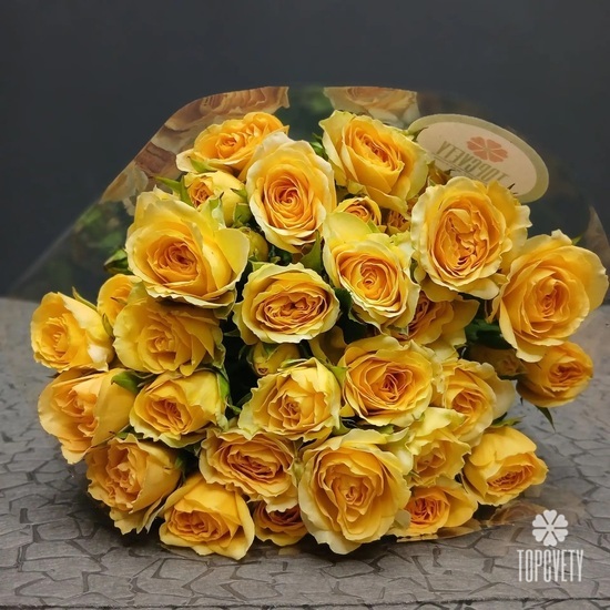 Пачка кустовых роз 50 см (10шт)	