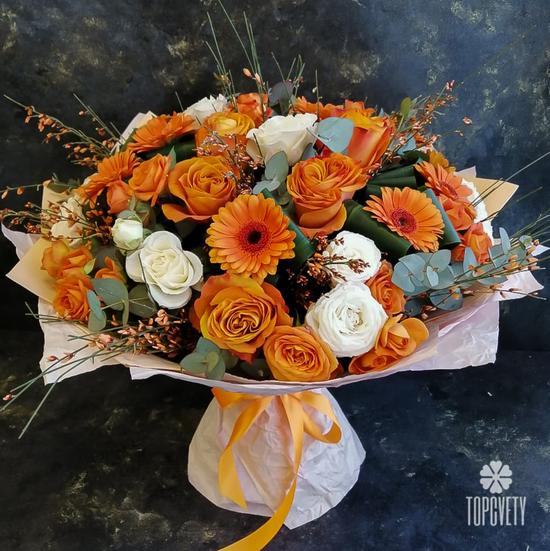 Букет из роз и гербер