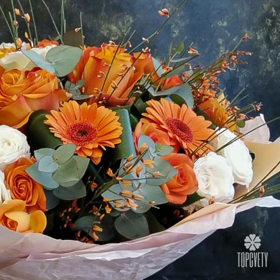 Букет из роз и гербер