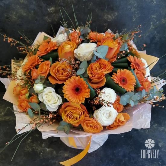 Букет из роз и гербер