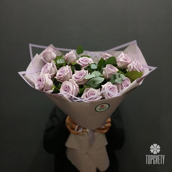 Букет из 15 роз Оушен Сонг 50см