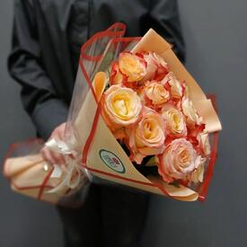 Букет из 13 роз Кабарет 50см