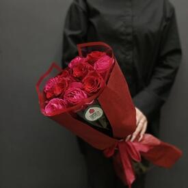 Букет из 11 роз микс 50см