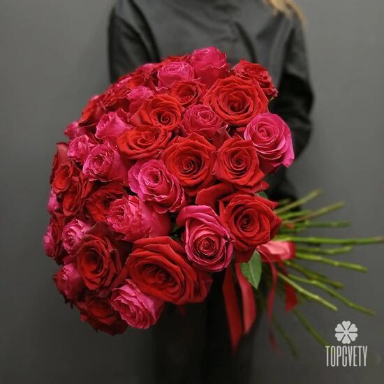 Букет из 51 розы микс 50см