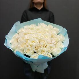  Букет из 35 роз Плайя Бланка 50см
