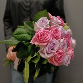 Букет из 15 роз микс 50см