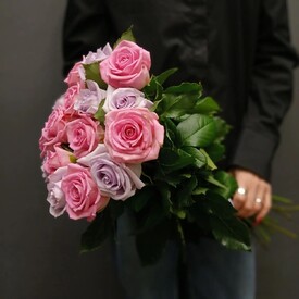 Букет из 15 роз микс 50см