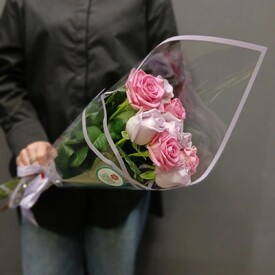Букет из 9 роз микс 50см