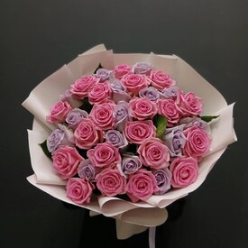 Букет из 35 роз микс 50см