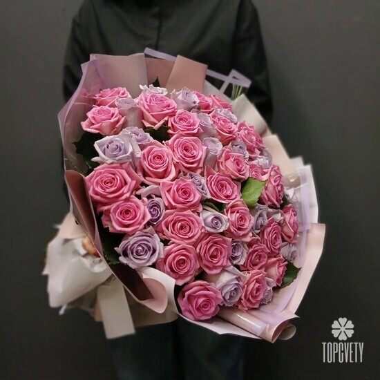 Букет из 51 розы микс 50см