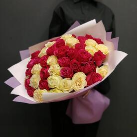 Букет из 51 розы микс 50см