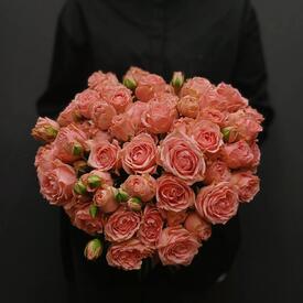 Букет из 19 кустовых роз 50см