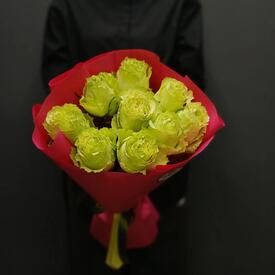 Букет из 9 роз Лимонад 50см